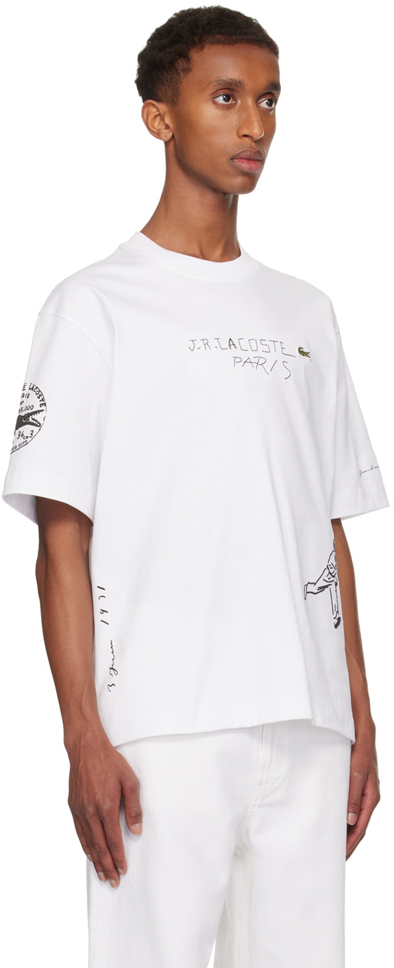 LACOSTE ホワイト Tシャツ 定価11000円 新品 ラコステ LACOSTE Tシャツ （ホワイト） -ファッション通販