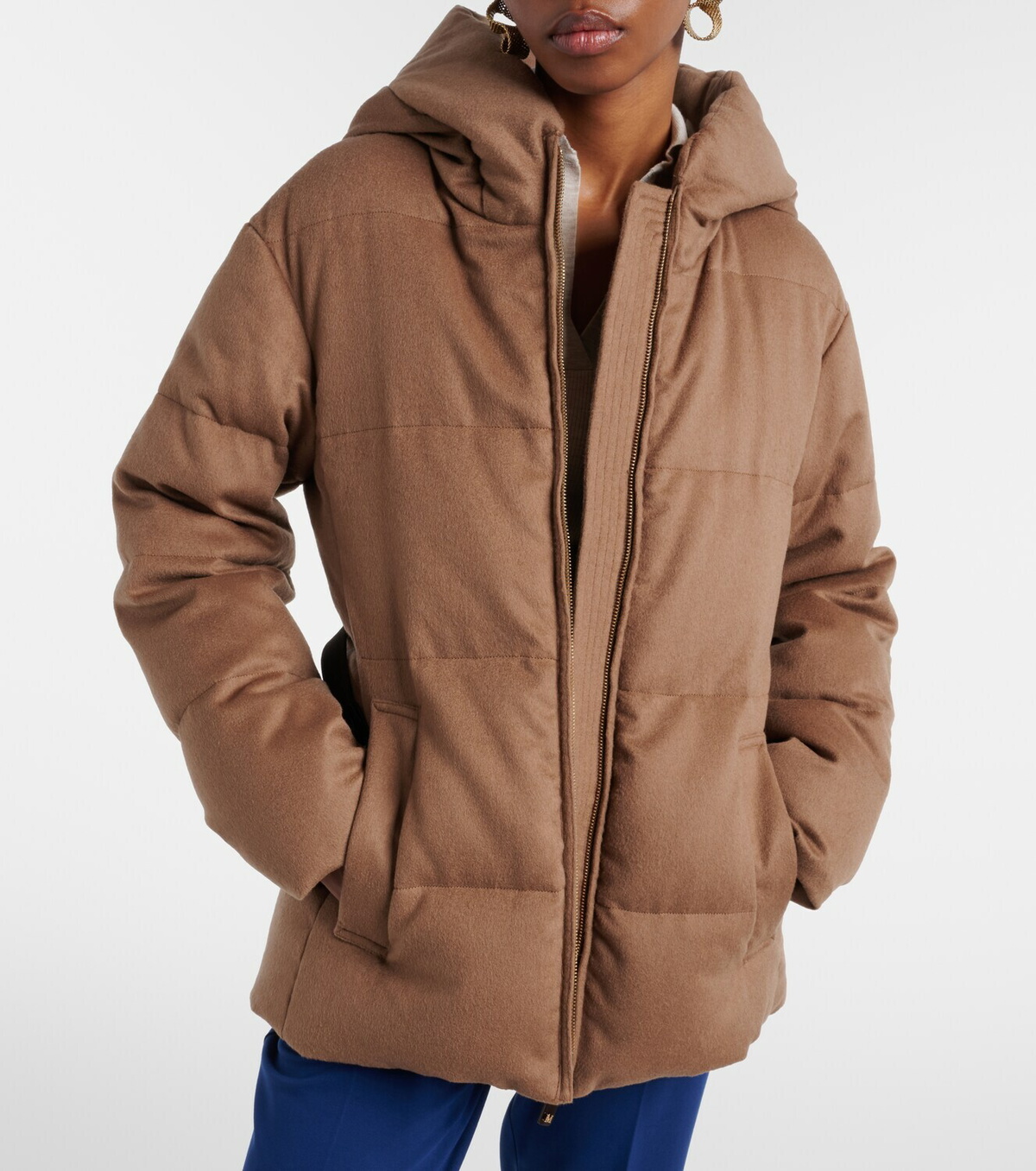 Max Mara The Cube Corona camel hair puffer jacket