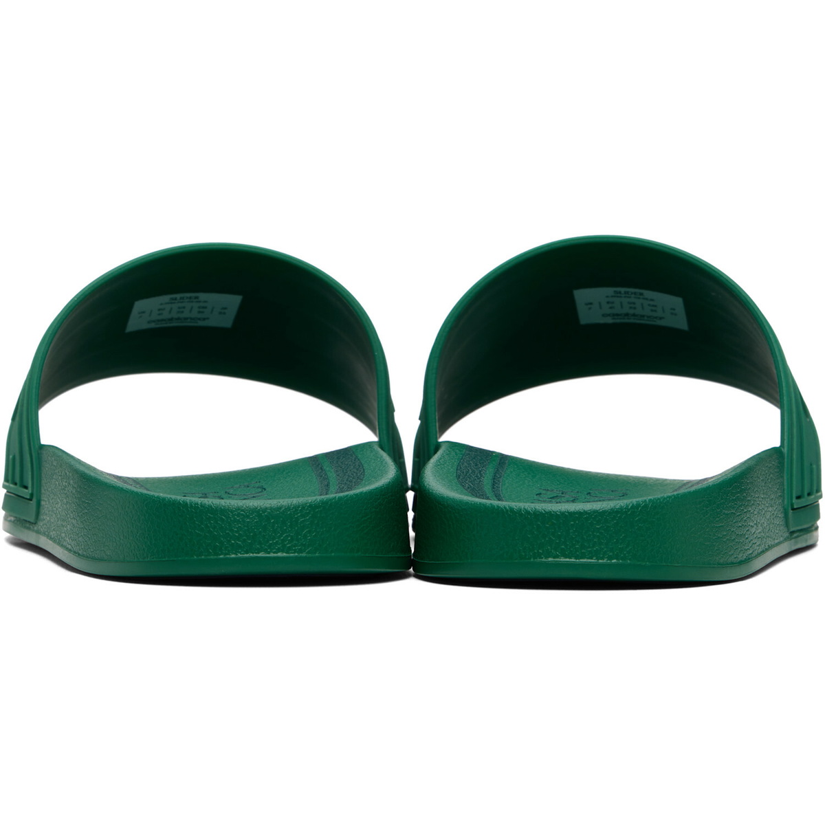 Casablanca Green Embossed-Logo Pool Slides