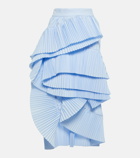 Dries Van Noten - Draped pleated midi skirt