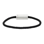 Le Gramme Black and Silver Slick Polished Le 5 Grammes Cable Bracelet