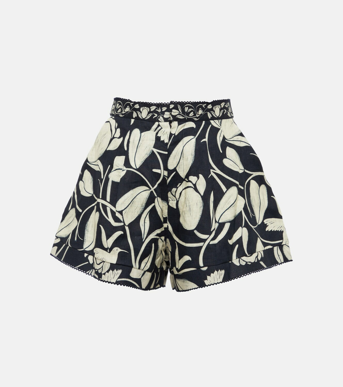 Agua by Agua Bendita Toronjil printed linen shorts