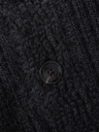 TOM FORD - Shawl-Collar Ribbed Wool, Silk and Mohair-Blend Cardigan - Black