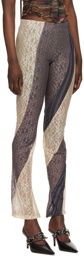 Rave Review Beige & Grey Lace Ozzy Trousers