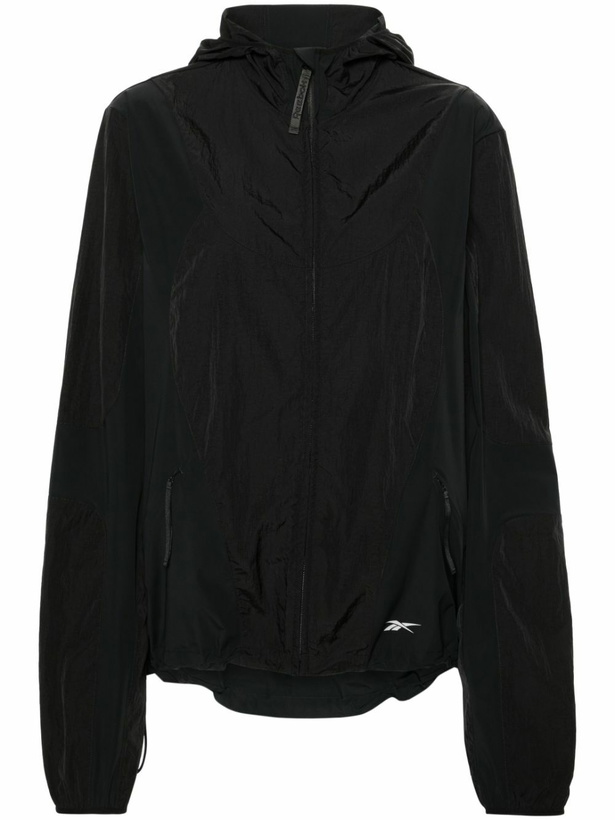 Photo: Reebok LTD Black Logo-Print Hooded Track Jackets