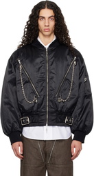 Chopova Lowena SSENSE Exclusive Black Helter Bomber Jacket