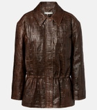 Emilia Wickstead Norcutt croc-effect leather jacket