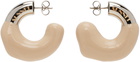 SUNNEI Silver & Beige Rubberized Earrings