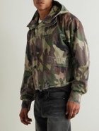 424 - Camouflage-Print Cotton-Ripstop Hooded Jacket - Green