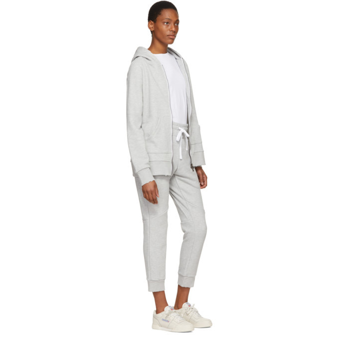 Baja East Grey Logo Moto Lounge Pants