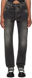 Moschino Black Faded Jeans
