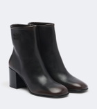 Miu Miu Logo leather ankle boots