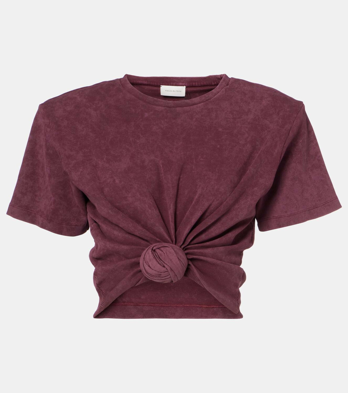 Magda Butrym Cropped cotton-blend T-shirt