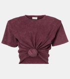Magda Butrym Cropped cotton-blend T-shirt