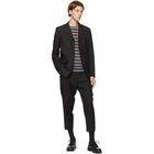 Comme des Garcons Homme Deux Black Wool Herringbone Blazer