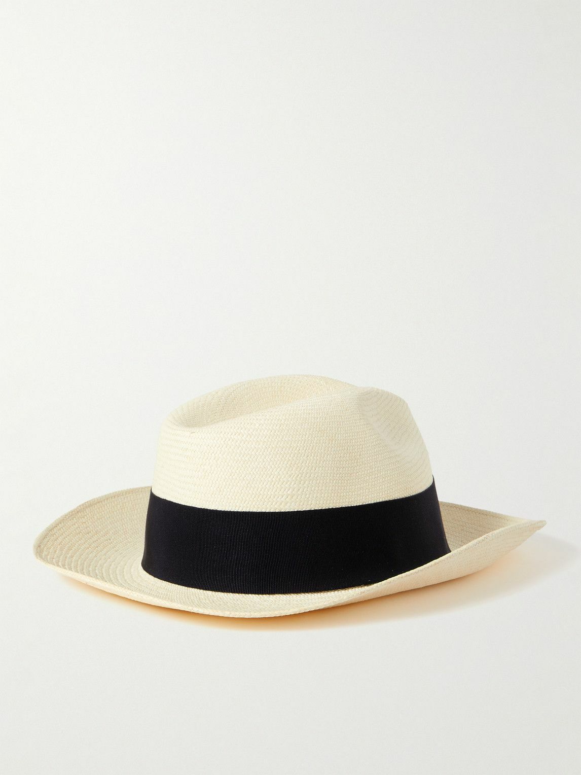 Frescobol Carioca - Rafael Grosgrain-Trimmed Straw Panama Hat - Neutrals