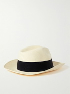 Frescobol Carioca - Rafael Grosgrain-Trimmed Straw Panama Hat - Neutrals