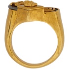 Versace Gold Logo Trio Ring