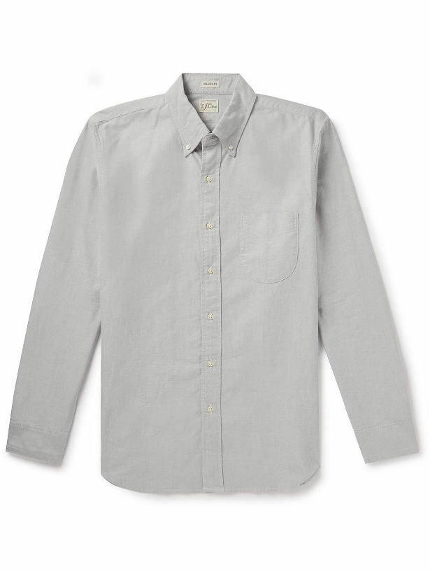 Photo: J.Crew - Button-Down Collar Cotton Oxford Shirt - Gray
