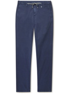 Canali - Slim-Fit Lyocell-Blend Drawstring Trousers - Blue