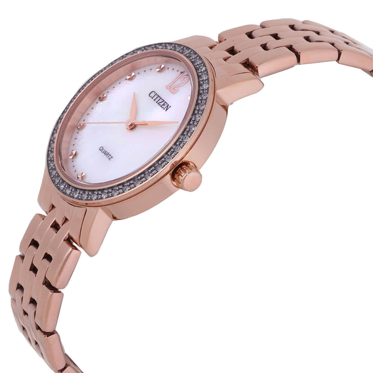 Citizen Quartz White Mother of Pearl Dial Ladies Watch EL3108-53D
