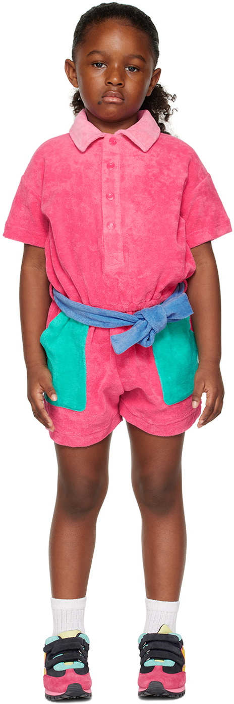 Marc Jacobs Kids Pink Belted Romper Marc Jacobs