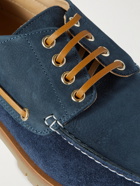 Paul Smith - Jago Nubuck and Suede Boat Shoes - Blue