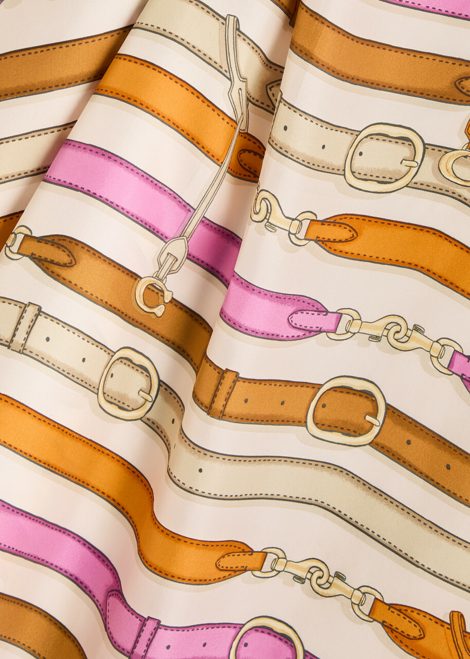 Coach Multi Belt Printed Silk Scarf - Multicoloured - One Size