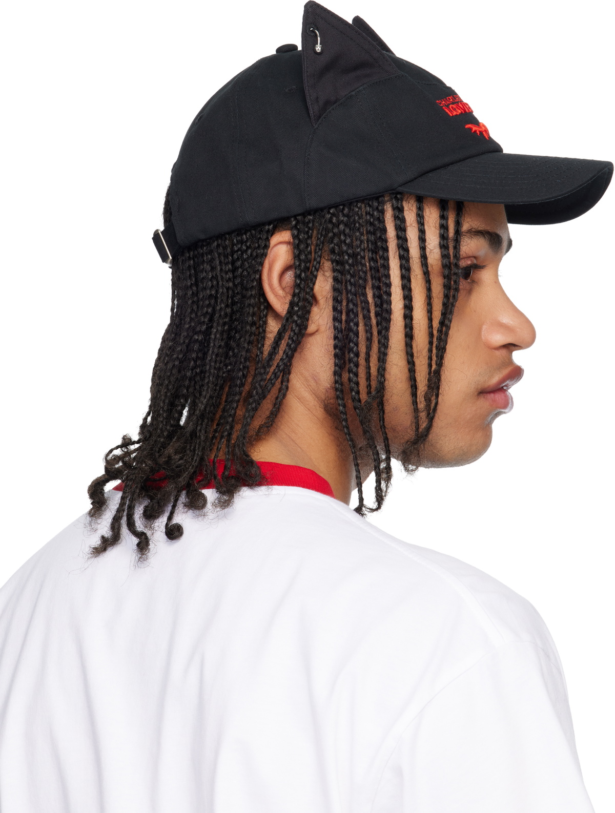 Charles Jeffrey LOVERBOY Black Pierced Ears Cap