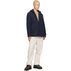Moncler Navy Evrine Hooded Down Parka Jacket