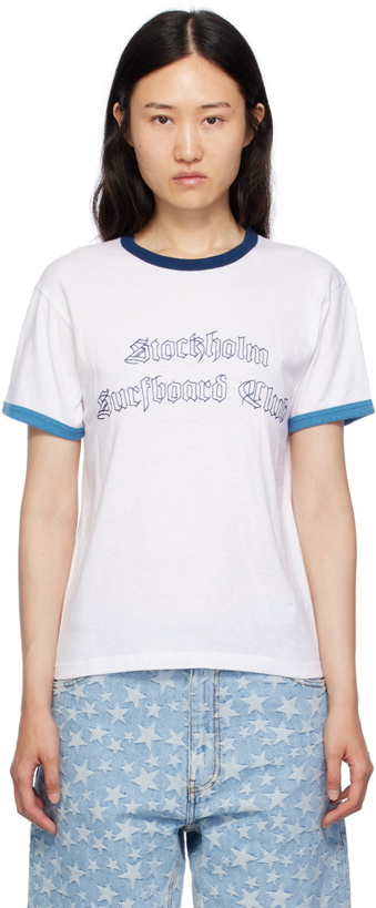 Photo: Stockholm (Surfboard) Club White Embroidered T-Shirt