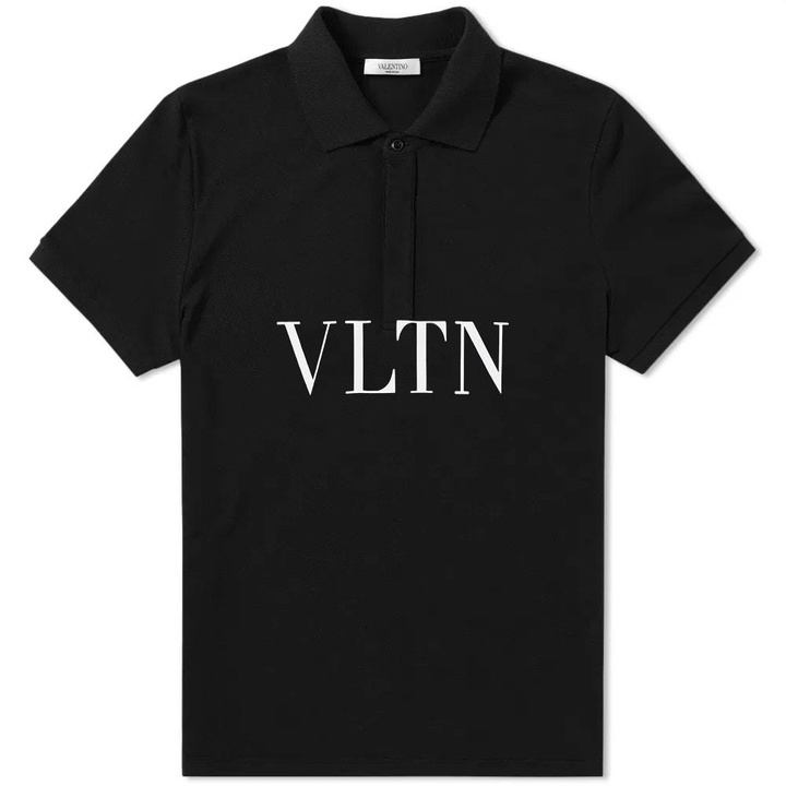 Photo: Valentino VLTN Print Pique Polo Black