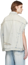 R13 Blue Oversized Denim Vest