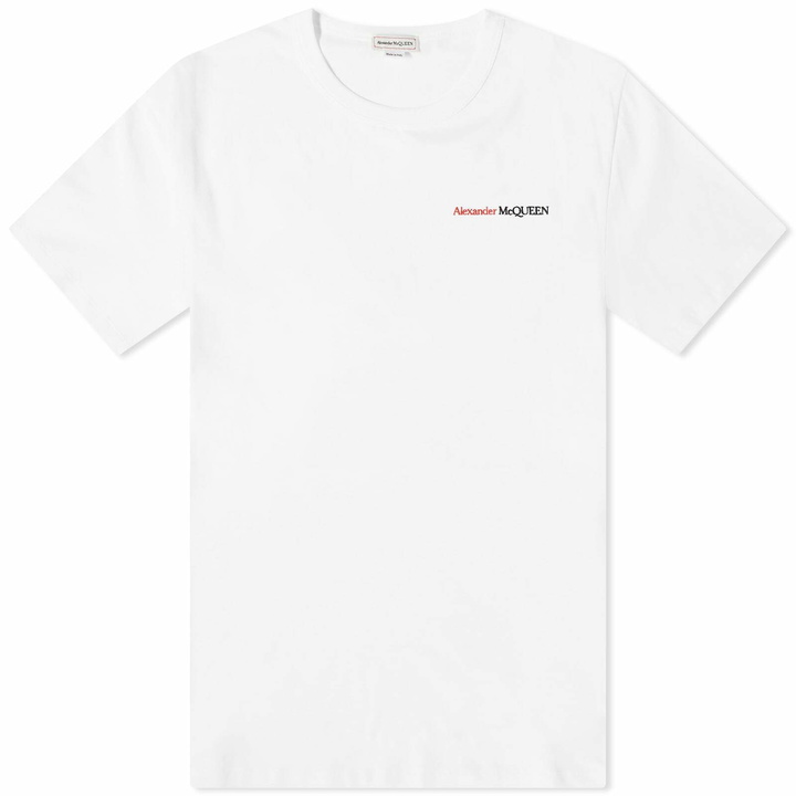 Photo: Alexander McQueen Men's Embroidered Logo T-Shirt in White