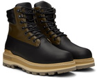 Moncler Black & Brown Peka Boots