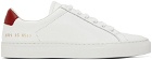 Common Projects White & Red Retro Low Sneakers