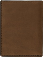 TOM FORD Brown Nubuck 'T Line' Folding Card Holder