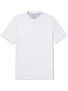 Brunello Cucinelli - Cotton-Jersey Mock-Neck T-Shirt - Gray