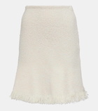 Chloé Fringed bouclé miniskirt