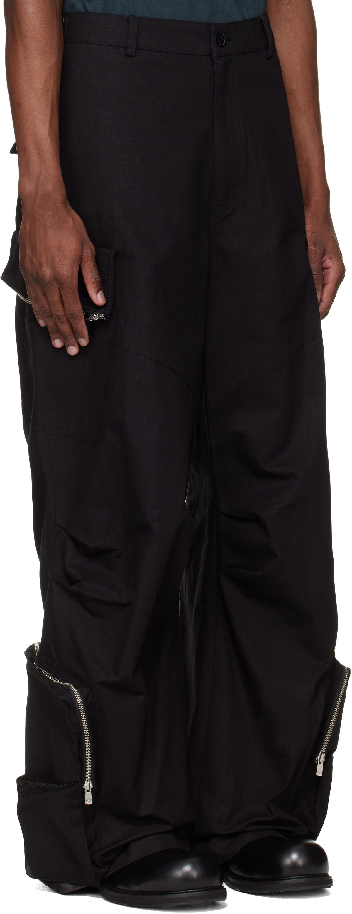 FFFPOSTALSERVICE Black Engineer Cargo Pants