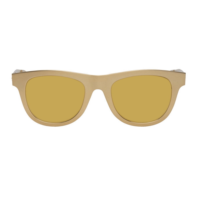 Photo: Bottega Veneta Gold Aluminum Sunglasses