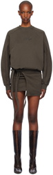 Ottolinger Brown Drape Jersey Minidress
