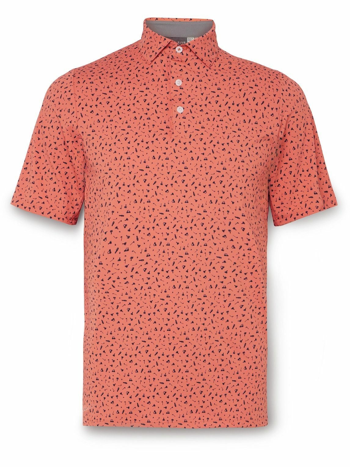Photo: Kjus Golf - Golfer Printed Stretch-Jersey Golf Polo Shirt - Red
