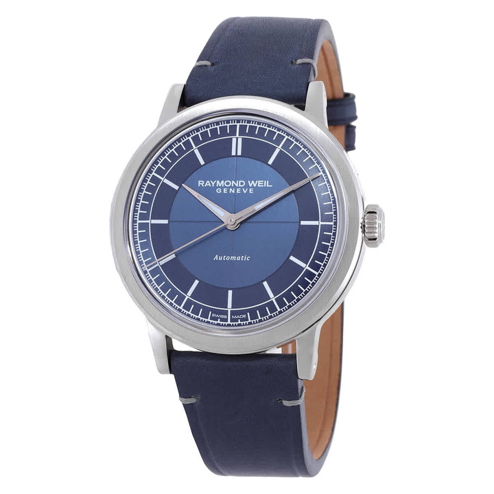 Photo: Raymond Weil Millesime Automatic Blue Dial Mens Watch 2925-STC-50001