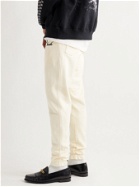 RHUDE - Logo-Embroidered Loopback Cotton-Jersey Sweatpants - Neutrals - L