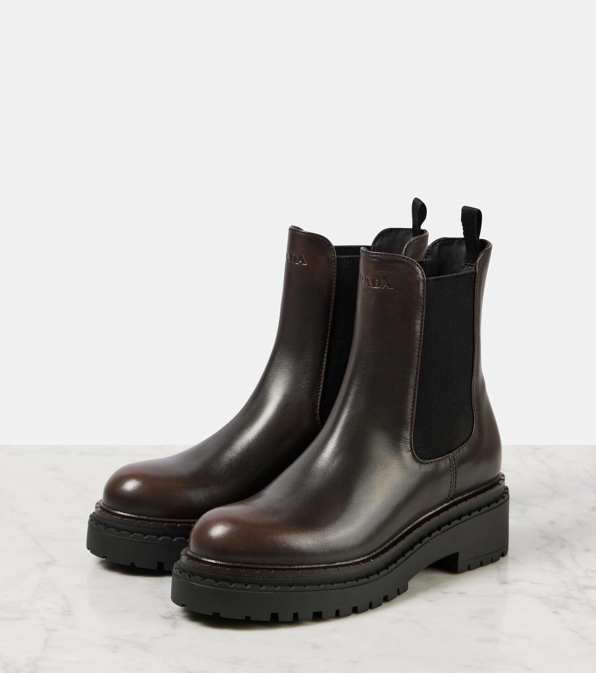 Prada Leather Chelsea boots