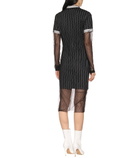 Y/Project - Striped cotton and tulle midi dress