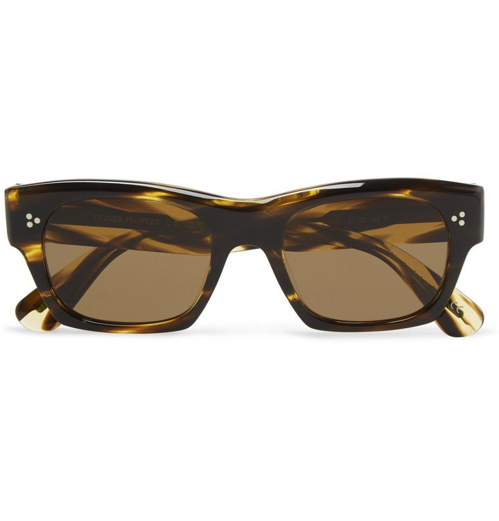 Photo: Oliver Peoples - Isba Round-Frame Tortoiseshell Acetate Sunglasses - Men - Tortoiseshell