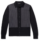 rag & bone - Marco Panelled Checked Cotton-Blend Cardigan - Black