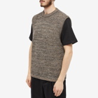 Norse Projects Men's Manfred Wool Cotton Ribbet Vest in Camel